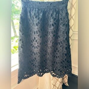 Ann Taylor Petites black Lace embroidery eyelet 0 petite , superb!